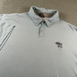 AndersonOrd Polo Shirt Mens XL Light Blue Torrey Pines Golf Performance Printed